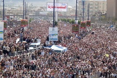 Biểu tình phản đối chế độ của Tổng thống Ali Abdullah Saleh tại Sanaa. (Nguồn: AFP/TTXVN)