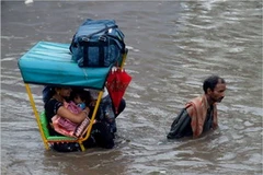 Người dân Ấn Độ phải sống chung với lũ. Ảnh minh họa. (Nguồn: Internet)