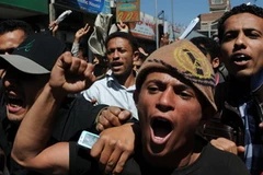 Biểu tình chống chính phủ ở Sanaa. (Nguồn: THX/TTXVN)