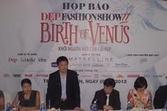 Họp báo Đẹp Fashion Show 11. (Ảnh: Hà Huy Hiệp/Vietnam+) 