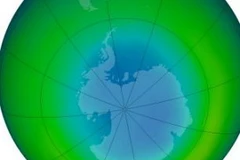 Lỗ thủng tầng ozone vào năm 1980. (Ảnh: Dail Mail)