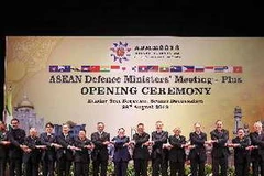 Các Bộ trưởng Quốc phòng ASEAN dự hội nghị. (Nguồn: AFP/TTXVN)
