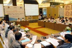 Hội thảo hoàn thiện Dự thảo Luật Đấu thầu sửa đổi. (Ảnh: Danh Lam/TTXVN)