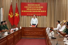 Đồng chí Nguyễn Trọng Nghĩa phát biểu tại buổi làm việc. (Ảnh: Anh Dũng/TTXVN)