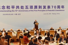 Nguyên Tổng Bí thư Nông Đức Mạnh phát biểu tại Lễ kỷ niệm. (Ảnh: Công Tuyên/TTXVN)