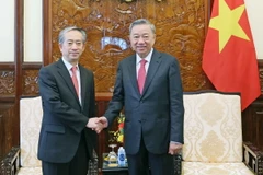 Chủ tịch nước Tô Lâm tiếp Đại sứ Trung Quốc tại Việt Nam Hùng Ba. (Ảnh: Nhan Sáng/TTXVN)