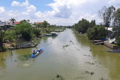 Kênh Măng Đa - Cái Môn là dòng kênh được đào bằng tay, góp phần quan trọng vào việc rửa phèn cho Đồng Tháp Mười. (Ảnh: Đức Hạnh/TTXVN)