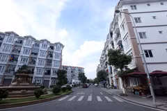 Đường giao thông thông thoáng trong khu nhà ở xã hội Hoàng Huy New Pruksa Town xã An Đồng, huyện An Dương, Hải Phòng. (Ảnh: Tuấn Anh/TTXVN)