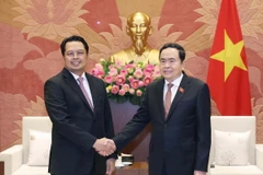 Chủ tịch Quốc hội Trần Thanh Mẫn tiếp ông H.Mahyudin, Phó Chủ tịch Thượng viện nước Cộng hoà Indonesia. (Ảnh: Thống Nhất/TTXVN)