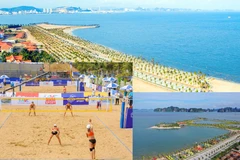 Bóng chuyền bãi biển là một trong bảy môn thi đấu SEA Games 31 sẽ được tổ chức tại Quảng Ninh. (Nguồn: baoquangninh.com.vn)