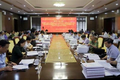 Đoàn công tác số 3 của Ban chỉ đạo Trung ương về phòng chống tham nhũng, tiêu cực làm việc tại Quảng Ninh, ngày 2/6/2022. (Ảnh: Đức Hiếu/TTXVN)