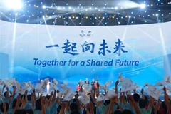 Lễ công bố khẩu hiệu chính thức Olympic mùa Đông Bắc Kinh 2022 ở Bảo tàng Thủ đô Bắc Kinh (Trung Quốc), ngày 17/9/2021. (Ảnh: THX/TTXVN)