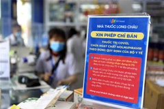 Từ ngày 24/2/2022, thuốc điều trị F0 bắt đầu được bán tại một số nhà thuốc trên địa bàn tỉnh Vĩnh Phúc. (Ảnh: Hoàng Hùng/TTXVN)