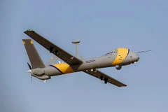 Máy bay không người lái Hermes 900 StarLiner của công ty điện tử quốc phòng Elbit Systems (Israel). (Nguồn: timesofisrael.com)