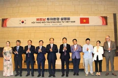 Hội nghị xúc tiến đầu tư Việt Nam nhân kỷ niệm 30 năm thiết lập quan hệ ngoại giao Việt Nam-Hàn Quốc vừa được tổ chức tại thủ đô Seoul (Hàn Quốc) ngày 24/6/2022, thu hút sự quan tâm của số lượng lớn các doanh nghiệp Hàn Quốc. (Ảnh: Khánh Vân/TTXVN)