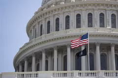Tòa nhà Quốc hội Mỹ ở Washington, D.C., ngày 10/8/2021. (Ảnh: THX/TTXVN)