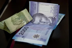 Đồng tiền peso Chile tại Santiago. (Ảnh: AFP/TTXVN)