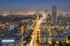 "Paris giữa lòng Phố Lụa" lúc về đêm. (Ảnh: Vietnam+)