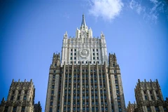 Trụ sở Bộ Ngoại giao Nga ở Moskva, ngày 28/2/2022. (Ảnh: AFP/TTXVN)