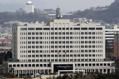 Bên ngoài Bộ Quốc phòng Hàn Quốc ở quận Yongsan, trung tâm Seoul. (Nguồn: Korea JoongAng Daily)