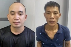 Hai đối tượng Vũ Văn Quản và Nguyễn Văn Đốc (Nguồn: Công an Hà Nội/dantri.com.vn)