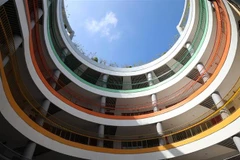 Dự án trường Mầm non Tây Hồ, 100% vốn đầu tư công, do Ủy ban Nhân dân quận Tây Hồ (Hà Nội) làm chủ đầu tư. (Ảnh: Phạm Hậu/TTXVN)