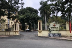 Trụ sở Hội đồng Nhân dân, Ủy ban Nhân dân huyện Văn Chấn (Yên Bái), nơi ông Nông Ích Chấn công tác trước khi bị bắt tạm giam. (Ảnh: Việt Dũng/TTXVN)