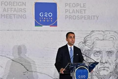 Ngoại trưởng Italy Luigi di Maio tại cuộc họp báo ở Matera (Italy), ngày 29/6/2021. (Ảnh: THX/TTXVN)