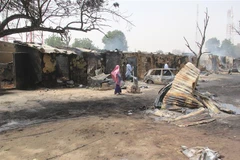 Hiện trường một vụ tấn công tại Auno (Nigeria), ngày 10/2/2020. (Ảnh: AFP/TTXVN)