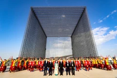 Đoàn Việt Nam tham dự EXPO 2020 Dubai đã để lại ấn tượng đẹp trong lòng công chúng quốc tế. (Ảnh: Cục Hợp tác quốc tế)
