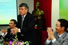 Tổng Giám đốc TTXVN Trần Mai Hưởng phát biểu tại lễ khai trương. (Ảnh: Việt Đức/Vietnam+)