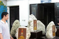 Các tảng đá san hô biểu tượng chủ quyền quần đảo Trường Sa. (Ảnh: Đinh Mạnh Tú/TTXVN)