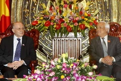 Quang cảnh buổi tiếp. (Ảnh: Thái Bình/TTXVN)