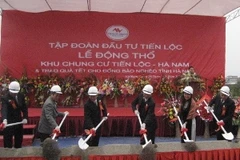 Lễ động thổ chung cư Tiến Lộc-Hà Nam (Ảnh: Sơn Bách/Vietnam+)