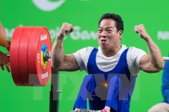 Niềm vui chiến thắng của Lê Văn Công. (Ảnh: TTXVN)