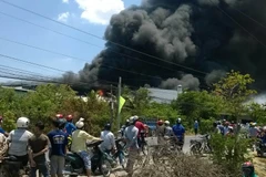 Hiện trường vụ cháy. (Ảnh: Trường Giang/TTXVN)