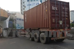 Hiện trường một vụ tai nạn do container gây ra. (Ảnh minh họa​. Nguồn: Vietnam+)