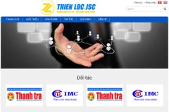 Ảnh chụp màn hình website Công ty Thiên Lộc.