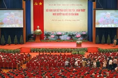 Tổng Bí thư Nguyễn Phú Trọng phát biểu khai mạc. (Ảnh: Nhan Sáng/TTXVN)
