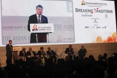 Ông Lê Minh Hưng phát biểu tại lễ khai mạc Hội nghị thượng đỉnh Ngân hàng châu Á 2016. (Ảnh: Trần Việt/TTXVN)