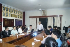 Đại sứ Việt Nam tại Ấn Độ Tôn Sinh Thành phát biểu. (Ảnh: Huy Bình/Vietnam+) 