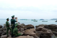 Bộ đội Biên phòng Kiên Giang. (Ảnh: Lê Sen/TTXVN)