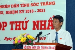 Ông Lâm Văn Mẫn, Phó Bí thư Tỉnh ủy, tái đắc cử chức Chủ tịch HĐND tỉnh Sóc Trăng. (Ảnh: Trung Hiếu/TTXVN)