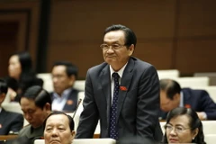 Đại biểu Quốc hội Thành phố Hồ Chí Minh Trần Du Lịch phát biểu ý kiến. (Ảnh: An Đăng/TTXVN)