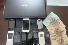 Tang vật của một đường dây cá độ bóng đá bị cơ quan công an thu giữ. Ảnh minh họa. (Nguồn: TTXVN)