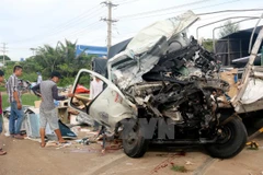 Hiện trường một vụ tai nạn. (Ảnh minh họa: Nguyễn Thanh/TTXVN)