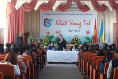 Quang cảnh buổi gặp gỡ. (Ảnh: Duy Trinh/Vietnam+)