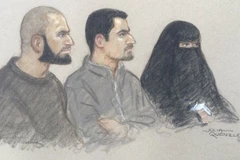 Hình ảnh vẽ Mohammed Ali Ahmed (trái) và Zakaria Boufassil cùng với Soumaya Boufassil. (Nguồn: BBC)