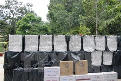 Tang vật một vụ buôn thuốc lá lậu bị thu giữ. (Ảnh minh họa. Nguồn: TTXVN)