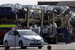 Mẫu xe Prius mới nhất tại nhà máy ở Tokyo. (Ảnh: Reuters)